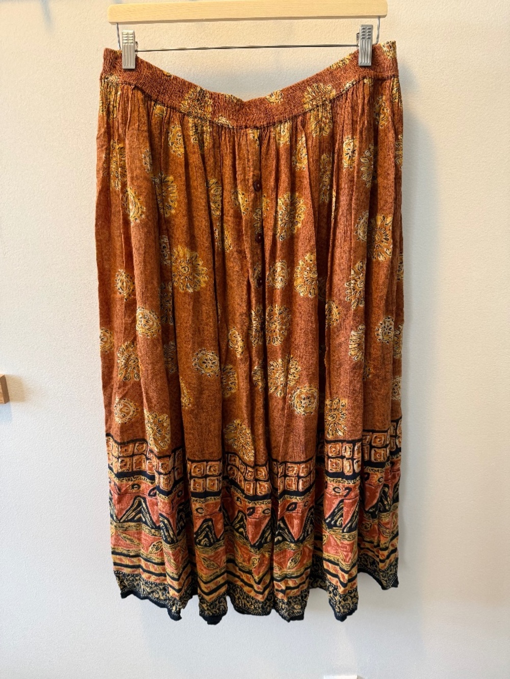 Vintage Elastic Waist Skirt